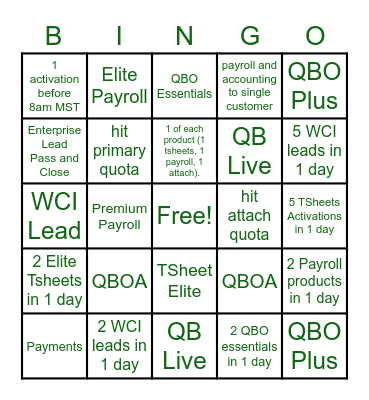 GOAT Ecosystem BINGO Card
