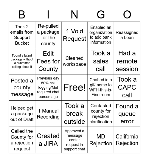 Simplifile Bingo Card