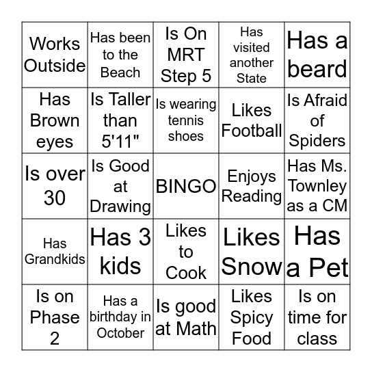 Bingo Card