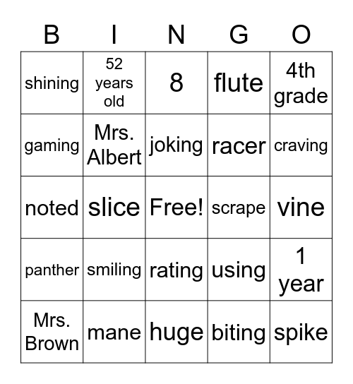End of Year Grade 3 Bingo Card