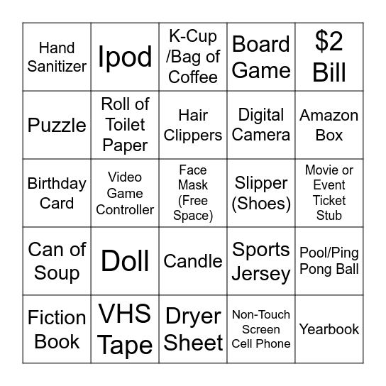 A & D Partnership Scavenger Hunt BINGO Card