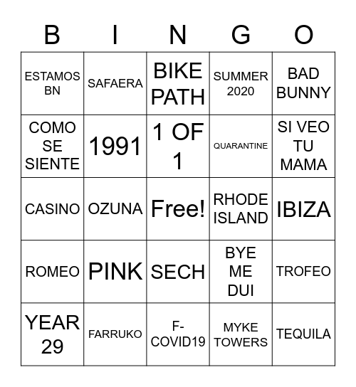 Rosanely's 29th birhday bingo Card