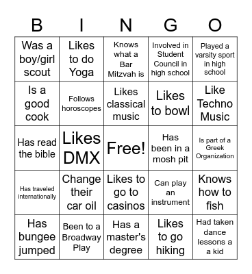 Walker's Point Bingo Card