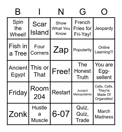 6-07 Bingo! Bingo Card