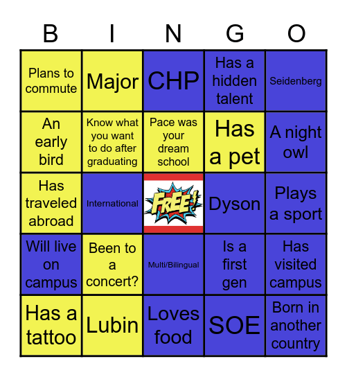 Setter Social! Bingo Card