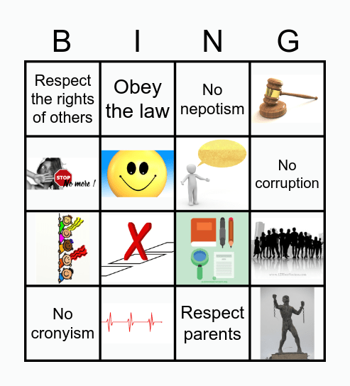 Human Rights CCSLC Bingo Card