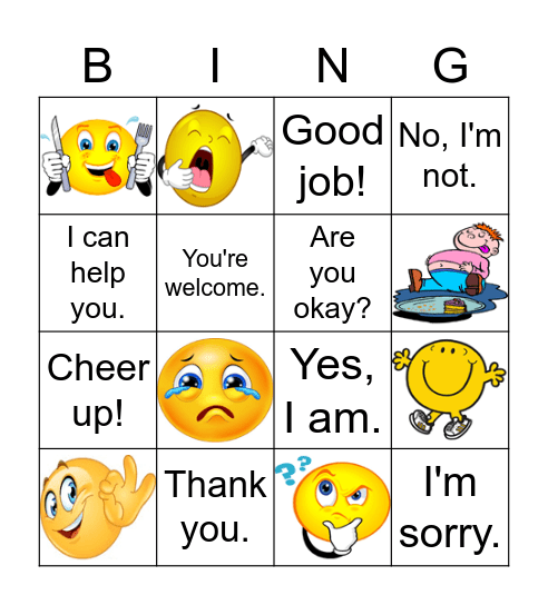 Are you Okay? Bingo Card