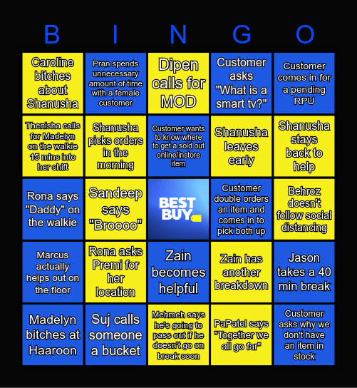 BestBuy Bingo - Pandemic Edition Bingo Card