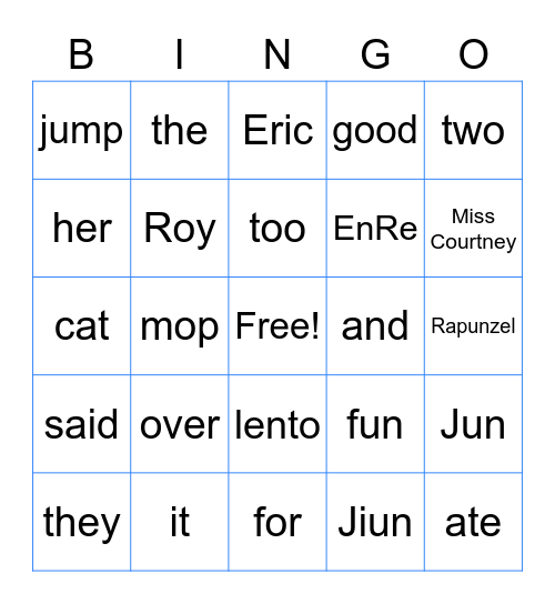 LENTO BINGO Card