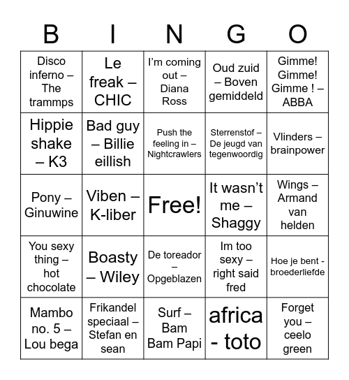 Weergaloesoeee Bingo Card