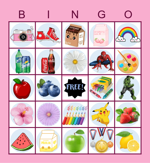 The American Club Colors BINGO Card