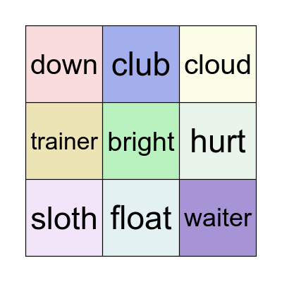 Phase 5 Phonics Bingo Card