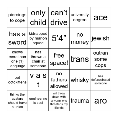 how similar are you to price Bingo Card