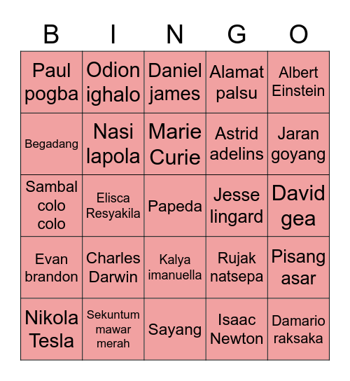 Aci Bingo Card