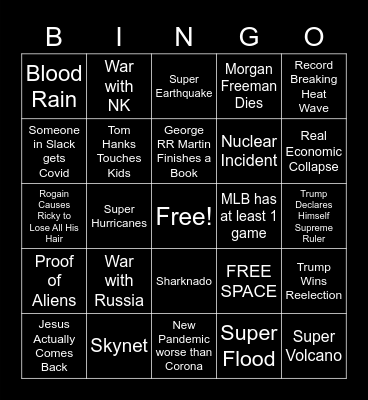 2020 REEE Bingo Card