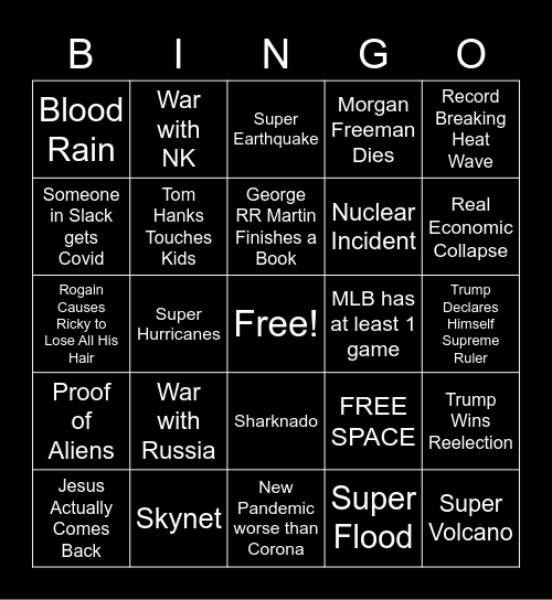 2020 REEE Bingo Card
