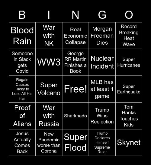 2020 REEE Bingo Card