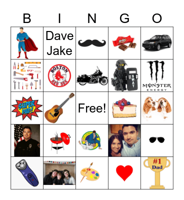 Father's Day Bingo Card
