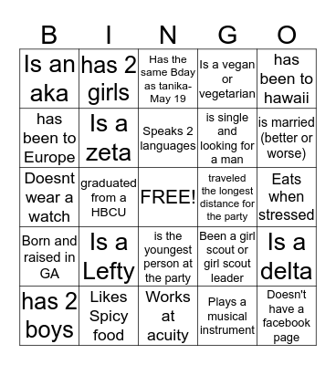 It's 5 o'clock Somewhere- Time for mental break! Bingo Card