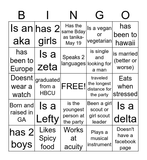 It's 5 o'clock Somewhere- Time for mental break! Bingo Card