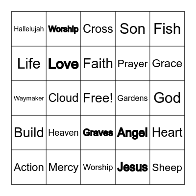 I See, I Hear Bingo Card