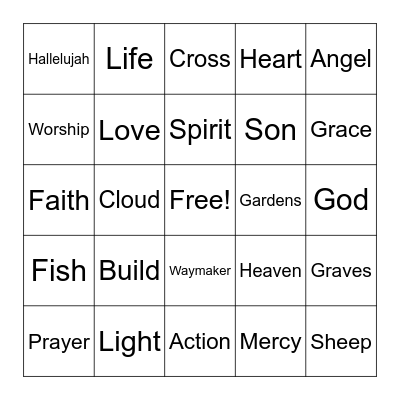 I See, I Hear Bingo Card