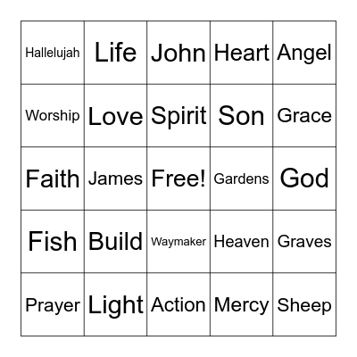 I See, I Hear Bingo Card