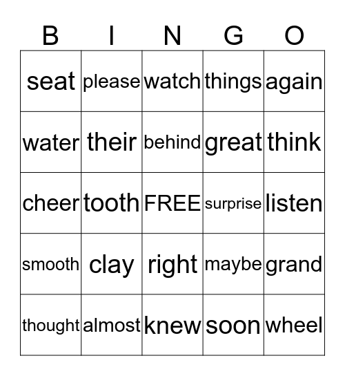 Voyager--Lessons 1-8 Bingo Card