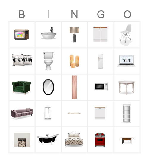 Furniture Bing-NO! Bingo Card