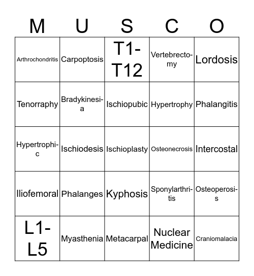 Chapter 10 Musco Bingo Card