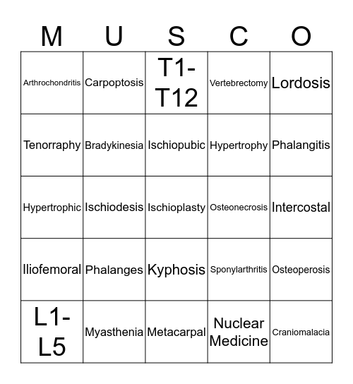 Chapter 10 Musco Bingo Card