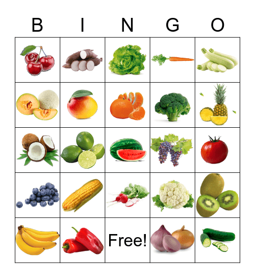 Health & Nutrition Bingo Card