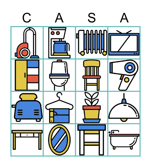 La casa. Hispanic Horizons (www.hispanic-horizons.org) Bingo Card