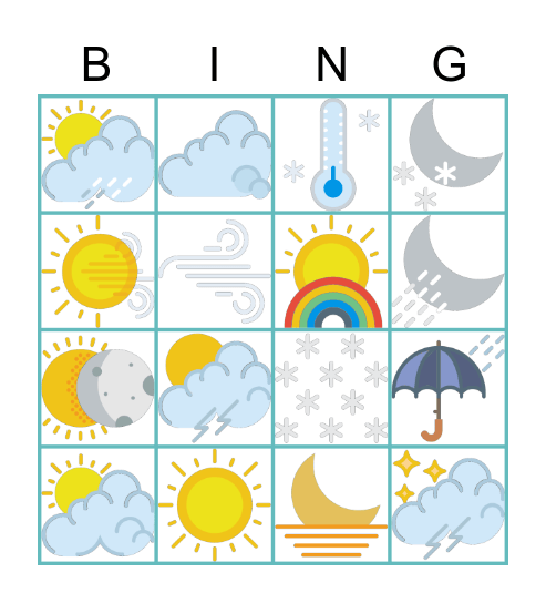 El clima. Hispanic Horizons. www.hispanic-horizons.org Bingo Card