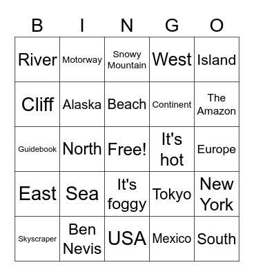 The World Bingo Card
