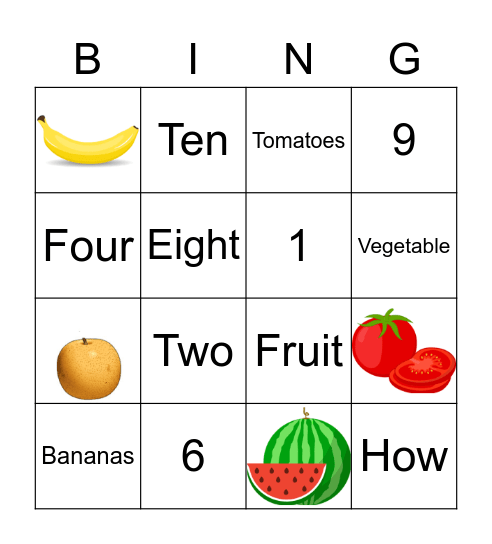 How Many Apples? Bingo Card