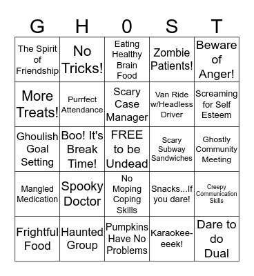 Halloween Bingo Card
