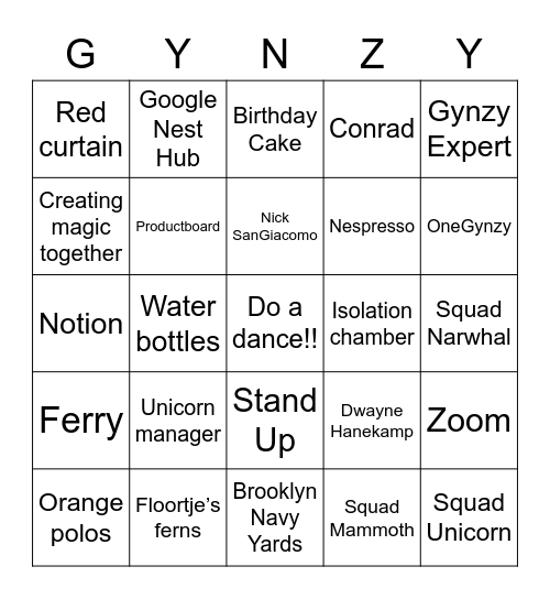 Bingo Card