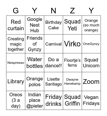 Bingo Card