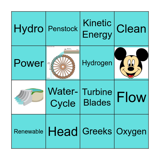 Hydropower Bingo Card