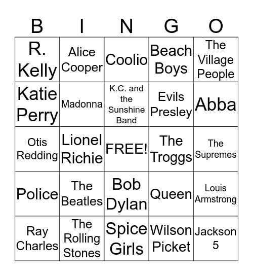 BINGO! Bingo Card