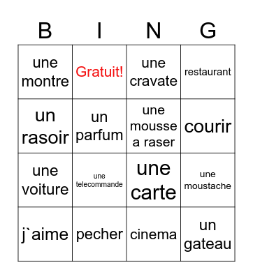 Fetes des peres Bingo Card