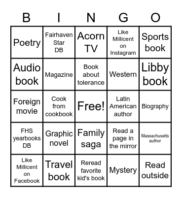 MILLICENT BINGO Card