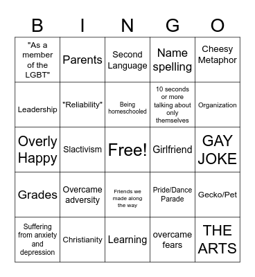 Val Bingo Card