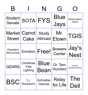 Occupational Therapy Zoom Bingo Card