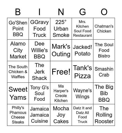 SYP n Sip: Black Excellence in San Antonio Bingo Card