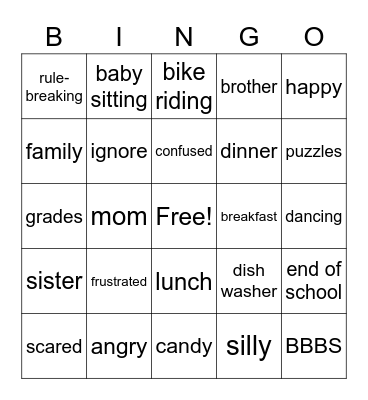 Bingo with Taylor Bingo Card