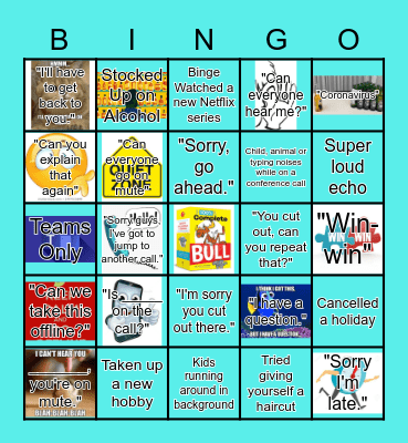 BW Conference Call & COVID-19 BINGO! Bingo Card