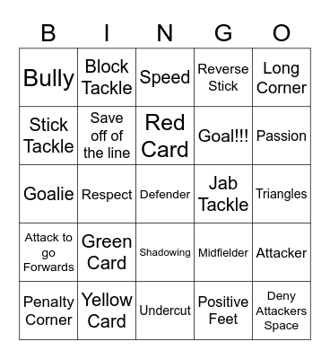 Hockey Bingo! Bingo Card