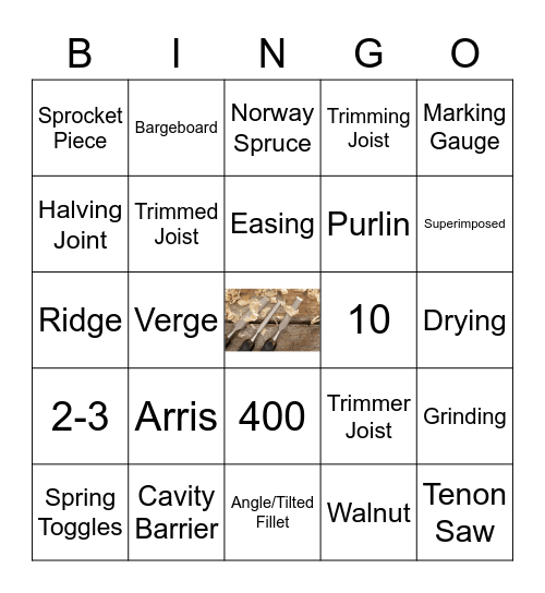 C & J Theory #1 Bingo Card
